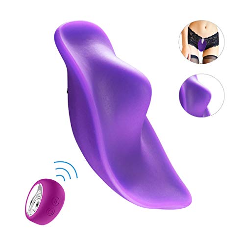 Wearable Vibrator with Wireless Remote Control for Clitoris Stimulation, Panty Vibe Clitoral Vibrator Mini Small Vibrator, Adult Sex Toys for Women and Couples (Purple)