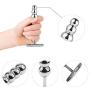 5 Balls Metal Anal Beads T Handle Butt Plug Anal Trainer Toys Fetish Kinky Sex Love Tools for Couple Lover Sexbaby