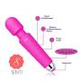 Personal Mini Wand Massager by SINTI | Therapeutic | USB Rechargeable | Waterproof | Compact and Powerful with 20 Vibration Patterns and 8 Different speeds | Travel Bag Included (Pink)