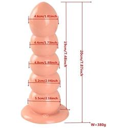 JSFQ Sex 7.87 Inches Smooth Anales Beads Plug Artifical Dildo with Suction Cup Happy TOI Necessary for Single Woman Sunglasses Skirt Jeans (Color, Black),Black (Color : Black, Size : Skin)