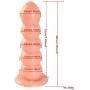 JSFQ Sex 7.87 Inches Smooth Anales Beads Plug Artifical Dildo with Suction Cup Happy TOI Necessary for Single Woman Sunglasses Skirt Jeans (Color, Black),Black (Color : Black, Size : Skin)