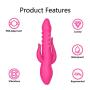 Shcasa G-Spot Vibrator with 7 Vibration Modes for Women- Women Vibrator Toy with Rolling Pearl - Medical Silicone Dildo Vibrator Clit Stimulator for Women- Rose