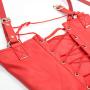 kanersty Back Handcuffs PU Leather Bed Restrain Lace Up Cuff Straps Couples Game Roleplay