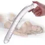 MATATA Dildo Adult Toy for Lesbian, 13.2 Inch Double Sided Dildo for Women Waterproof Flexible Double Dong with Curved Shaft for Vaginal G-spot and Anal Play(Clear) MATATA Dildo Adult Toy for Lesbian, 13.2 Inch Double Sided Dildo for Women Waterproof Flexible Double Dong with Curved Shaft for Vaginal G-spot and Anal Play(Clear)