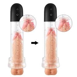 Automatic Penis Vacuum Pump with Masturbation Sleeve for Powerful Suction, PALOQUETH 2 in1 Rechargeable Electronic Penis Growth Pump with Male Masturbator Sex Toy for Beginners 2.83 inch*11.8 inch