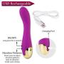 Waterproof Vibrator Dildo for Women with 10 Vibration Modes, EVERFUN Silicone G Spot Vibrator Clitoris Stimulator Adult Sex Toys (Purple)