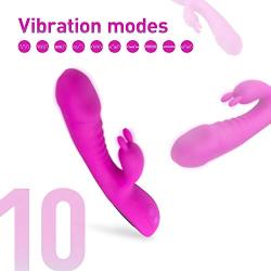 Waterproof Handheld Clitoris Stimulation Rabbit Vîb~rá~törs G-Spōt Rechargeable Multi Speed Vibe for Women