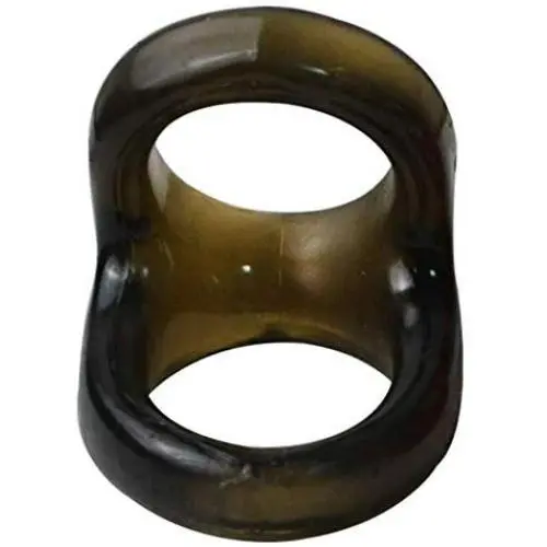 LeSharp Couple Sharing Sexy Toys, Soft Flexible Men Delay Ejaculation Double Cock Ring Penis Lock Adult Sexy Toy - Black