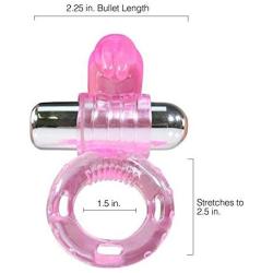 Pink B.O.B. Super Strong Vibrating Cock Rring Sex Toy for Men, 2.4 Ounce