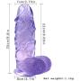 Qbyoop Lifelike Soft-Ďîldɔ,Massagers 9.8 Inch Huge Personal Massage Wand for Women Real Feel (Color : Purple)