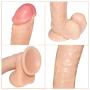 JSCRlove 8.66 Inch Realistic Ultra Soft-Ďîldɔ Realistic Dual Density Toy with Suction Cup for Hand-Free Play Flesh Women Socks