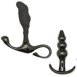 Roxy Sex Toys Anal Prostate P Spot Massager & Black Butt Plug for Men