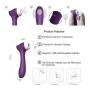 Orlena Clitoral Sucking Vibrator, G Spot Clit Dildo Vibrators Waterproof, Rechargeable Clitoris Stimulator with Suction & Vibration Patterns Sex Toys for Women (Purple) Orlena Clitoral Sucking Vibrator, G Spot Clit Dildo Vibrators Waterproof, Rechargeable Clitoris Stimulator with Suction & Vibration Patterns Sex Toys for Women (Purple)