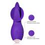 Clitorial Toy for Women, Mini Tongue Clit Vibrator with 10 Vibration Modes, Rechargeable Oral Nipple Stimulator Sex Toy for Women and Couples (Purple)