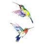 WYUEN 12 PCS Hummingbirds Temporary Tattoo Sticker for Women Men Fashion Body Art Adults Waterproof Hand Fake Tatoo 9.8X6cm (FW12-13)