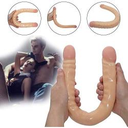 JRZDFXS Silicone Double Sided Big Toy Real Feel Soft Flexible Double Head Massage for Female Beginner Personal Body