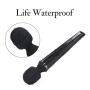 RUNSETOY Wireless Massager,Cordless Wand Waterproof Massager,USB Recharge,Big Size with Powerful Motor Personal (7 Modes) Black