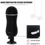 Male Masturbator With Strong Suction Base for Hands Free Fun, PALOQUETH Man Masturbation Cup with Porn Star Moaning Feature 10 Vibration Modes for Life like Experience