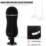 Male Masturbator With Strong Suction Base for Hands Free Fun, PALOQUETH Man Masturbation Cup with Porn Star Moaning Feature 10 Vibration Modes for Life like Experience