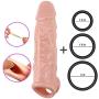 9 inch New Silicone Wearable Male Rod Extension Enhancer Girth Extender Slêeve for Men Best Gift for Travel + 3 Pcs Pên?sdêlay R?ng 9 inch New Silicone Wearable Male Rod Extension Enhancer Girth Extender Slêeve for Men Best Gift for Travel + 3 Pcs Pên?sdêlay R?ng