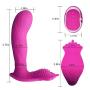 Wearable Vibrator Clitoris and G-Spot Stimulator Remote Control Vibrate Masturbation Dildo Toys for Adult,Invisible Wearable Vibrating Wand USB Rechargeable Silicone Clitoris Vagina Massager for Women