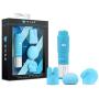 Discreet Pinpoint Massager - Multi Speed Pocket Vibrator - Waterproof - 3 Silicone Attachments - Massage Kit - Sex Toy for Women - Sex Toy for Couples (Blue)