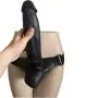 HAOZICH 12.2 Inches Perfect Size Ultra Flesh Double Strápǒn Hárness Stráp Ǒns Funny Toys HAOZICH (Color : Black)