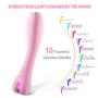 Waterproof Vibrator Dildo for Women with 10 Vibration Modes for Effortless Insertion, ALOFA Silicone G Spot Vibrator Clitorial Vibrator for Exciting Stimulation- Ideal Sex Toy for Starters (Pink)