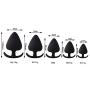 Njoy Wand Massager Anales Trainer, Set of 5, Waterproof Silicone Soft Massage Toy for Beginners, Role Playing Trickie Game Black By Dwoon