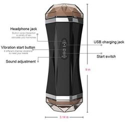 USB Rechargeable Oral Sleeve Stroker Automatical Piston Telescopic Rotation Handsfree Modes Speeds Men S(exy for Men sex Toy Adullt Six Toys for Men - Sexy Underwear for Male