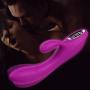 Handheld Computer Vibrator LED Light -7 Speed USB Cable Rechargeable Weaterproof Wand Massager Design for Bedroom