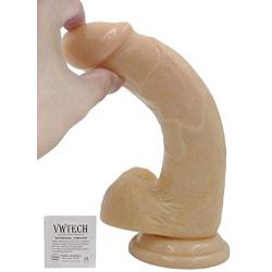 XIKEZAN 8" Lifelike Huge Dildo Realistic Penis Sex Toys with Suction Cup Base & Balls 100% Satisfaction Guaranteed (Brown)
