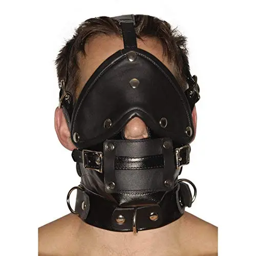 Strict Leather Premium Muzzle with Blindfold and Gags Strict Leather Premium Muzzle with Blindfold and Gags