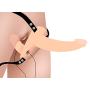 Strap U Power Pegger Silicone Vibrating Double Dildo with Harness