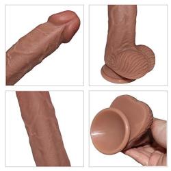 LFLZCP 8.26 inch Soft and Bendable Hands-Free PVC Wand Female Relaxation Toy - Brown