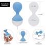 Pure Love Vibrating Silicone Kegel Exercise Balls for Beginners & Advanced, Pelvic Strengthening and Tightening, Blue Color Massage Balls, Clitoral Stimulator