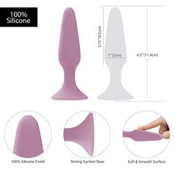 Pure Love 4.5 Inch Silicone Anal Butt Plug, Pink Color, Adult Sex Toy, Classic Sex Toy