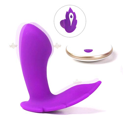 Wireless Remote Anal Plug Male Prostate Massager with 10 Vibration Modes,Waterproof Anal Sex Toys Vibrator for Men & Women and Couple Play Fun (Purple)