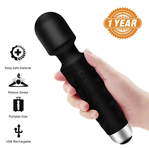 PALOQUETH Rechargeable Personal Wand Massager Electric Full Body Massager, Deep Tissue Massage for Muscles Neck Shoulder Back Leg Foot, Wireless Handheld Magic Massager Great Relax Gift for Women/Men PALOQUETH Rechargeable Personal Wand Massager Electric Full Body Massager, Deep Tissue Massage for Muscles Neck Shoulder Back Leg Foot, Wireless Handheld Magic Massager Great Relax Gift for Women/Men