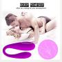 XSEXO Wireless Remote Rechargeable Mini Finger Massager, USB Waterproof U-Shaped Massager (Purple)