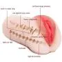 Male Masturbator NightFly Adult Sex Toys for Men 3D Realistic Vagina Pocket Pussy Stroker Pussy Anal Ass Mens Masturbation Toy with 2 Holes