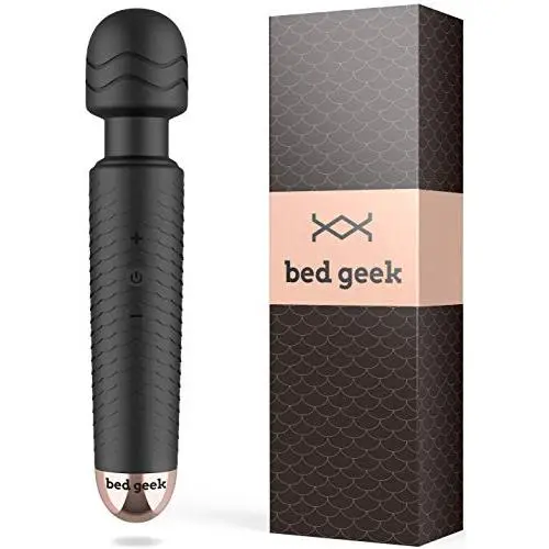 Wireless Wand Massager by bed geek | Handheld Waterproof Electric Massaging Wand for Back Neck Shoulder Legs Massage | 25 Vibration Patterns for Stress Relief Wireless Wand Massager by bed geek | Handheld Waterproof Electric Massaging Wand for Back Neck Shoulder Legs Massage | 25 Vibration Patterns for Stress Relief