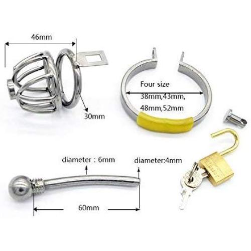 " Attica Hell 1.75" - Xtra Short - Heavy Duty : Stainless Steel Chastity Device / Removable Hollow Urethral Penis Plug . Welded By Manhood AcademyTM . Made in USA (Not Imported) (1.75" 43mm Cock Ring)