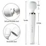 Shcasa Cordless AV Wand Massager, Powerful Handheld Neck Shoulder Massager with 10 Strong Frequency Vibration Modes (White)