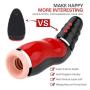 SDSDFSB-Massager Male Mâstûrbâtör Cup Mâstûrbâtîön for Male - Super Strong Performance Suck Vibrating Oral Electric Pump - 3D Realistic Silicone Stamina Enhancement Training Tshirt Safety