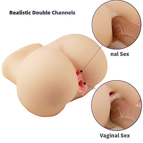 3D Realistic Sex Doll Male Masturbator Pussy Ass Adult Sex Toys for Men Hands Free Pleasure Pussycat Love Doll with Vagina and Anal Butt Mini Size