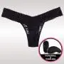 Secrets Remote Control Lace Thong Vibrator, Black Secrets Remote Control Lace Thong Vibrator, Black