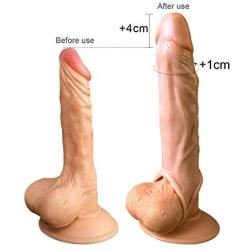 Silicone Penis Sleeve for Men - Realistic Penis Extender Enlarger - Silicone Penis Cover - Male Cock Sleeve for Ejaculation Delay