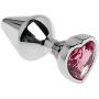 New PluStainless Steel Heart Shape Jeweled Women Men Gift