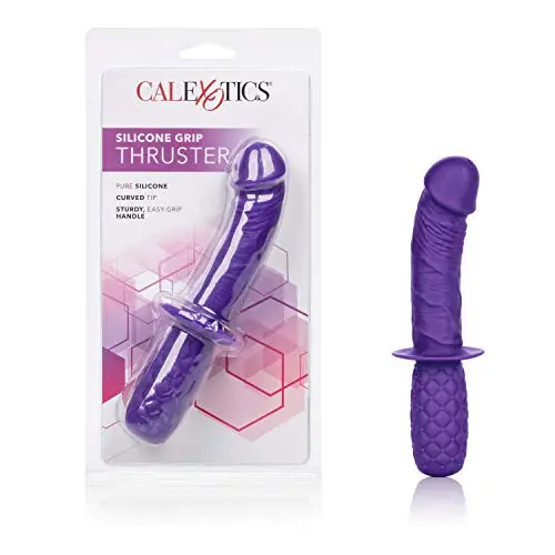 CalExotics Grip Thruster Probe – Waterproof G Spot Dildo for Women – Adult Silicone Dong Sex Toy for Couples - Purple CalExotics Grip Thruster Probe – Waterproof G Spot Dildo for Women – Adult Silicone Dong Sex Toy for Couples - Purple